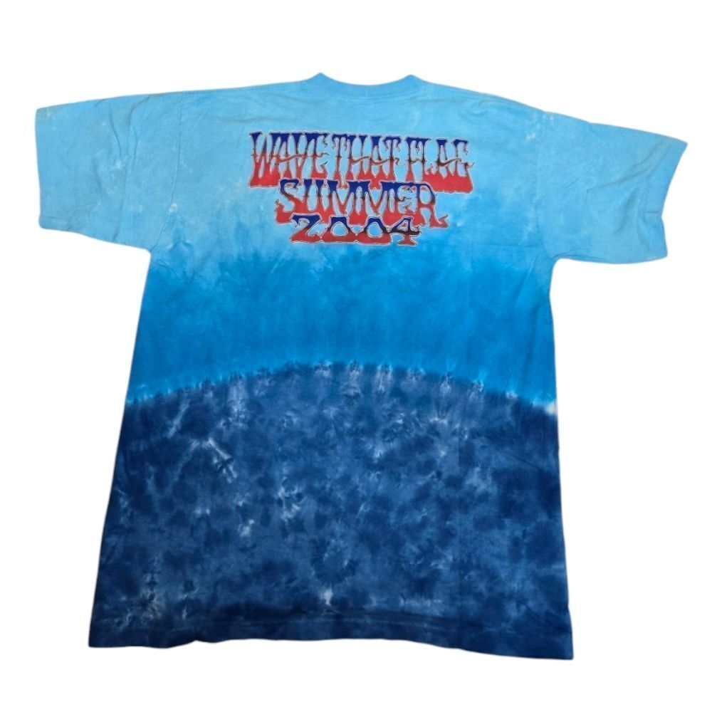 VINTAGE Y2K Liquid Blue Grateful Dead Wave That Flag Summer 2004 blue t-shirt L - Picture 3 of 8